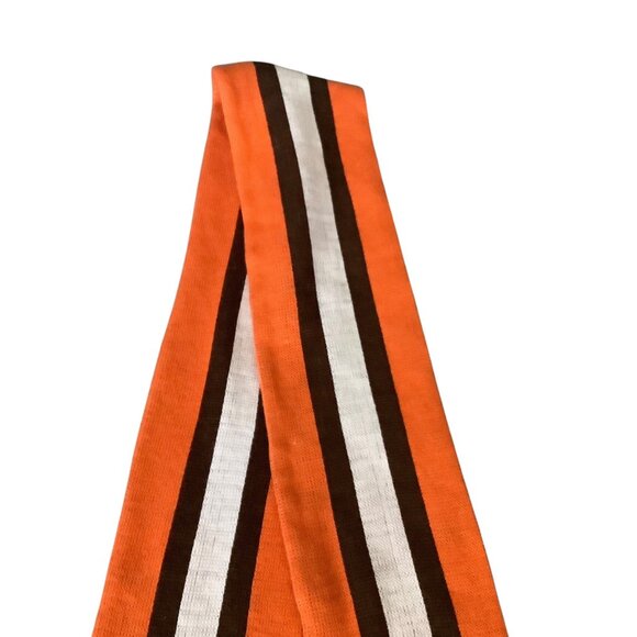 Cleveland Browns Striped Knit Scarf With Fringe 60” - Picture 5 of 5